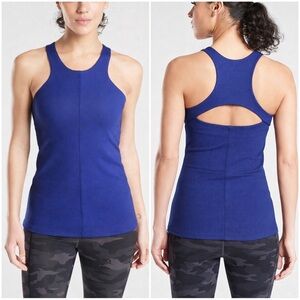 Athleta Intensity Women’s Blue High Support Fitness Tank Top Training Yoga Small